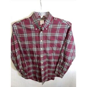 Brooks Brothers 346 Casual Shirt Men’s Size Small Red Striped Button Up Long Slv